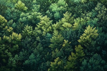 Lush green forest canopy viewed from above. (5)