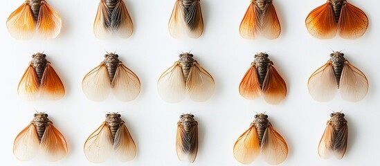A Symmetrical Arrangement of Cicadas: A Study in Natural Beauty