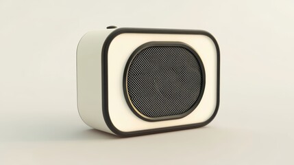 Obraz premium Portable speaker on a white background 3d illustration