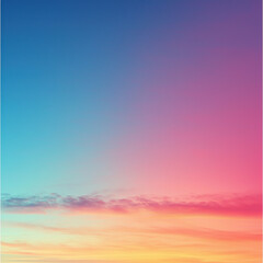 Obraz premium Vibrant pastel sunset sky with colorful clouds.