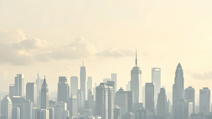 Fototapeta premium city in the fog