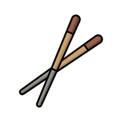 chopsticks icon vector design template simple and clean