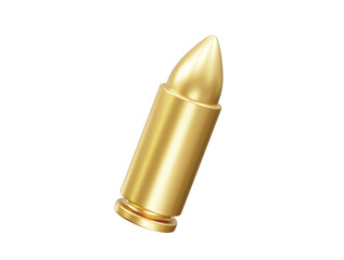 Bullet Ammunition Gun 3D Icon illustration