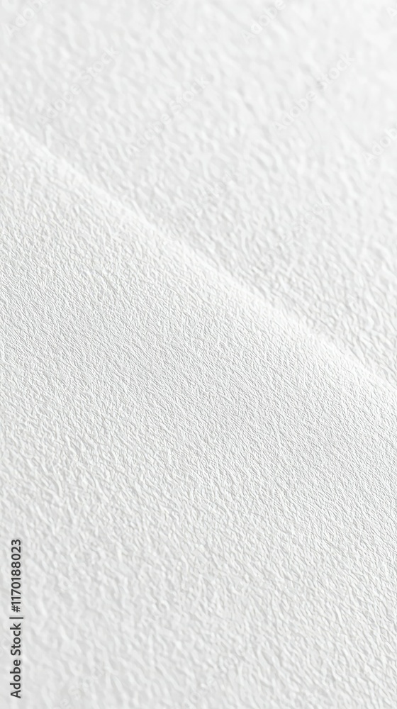 Poster Close-Up of Textured White Paper Surface with Soft Lines and Shadows