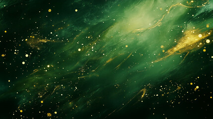 An abstract green background with subtle gold flecks, representing the luck of the Irish.