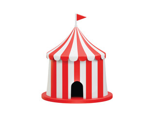 circus tent vector icon 3d rendering illustration © RABEYA