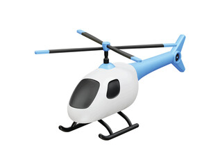 Helicopter 3D Icon Illustration vector rendering