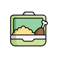 lunchbox icon vector design template simple and clean