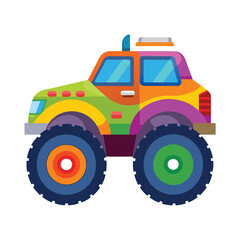 Fototapeta premium Cartoon transportation vehicle characters vector. Flat design transport vehicles illustration