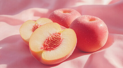 Radiant Pink Peaches: A Summer Delight