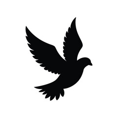 birds silhouette vector isolated on white