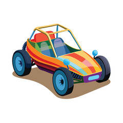 Obraz premium Cartoon transportation vehicle characters vector. Flat design transport vehicles illustration