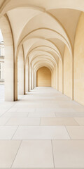 Fototapeta premium Elegant stone arches create a serene passage in historic architecture