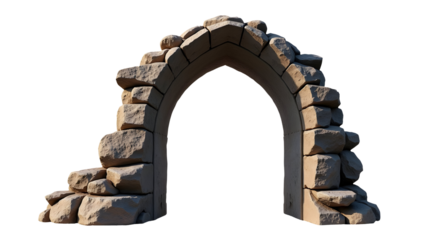 Ancient Stone Archway: A Majestic Gateway to Mystery, beckoning exploration and hinting at untold stories of ages past., cut out