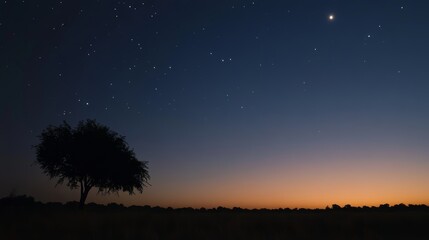 Sky night stars and moon islamic night sunset twilight
