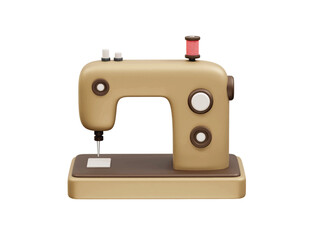 3D Sewing Machine Icon Illustration Rendering vector
