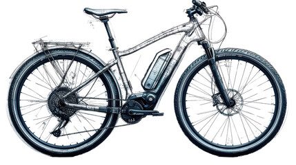 Fototapeta premium bicycle isolated on white background