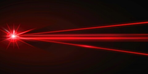 Fototapeta premium This image shows a powerful red laser beam, emitting several high-energy photons that create a trail effect.