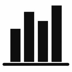 Bar Chart Silhouette Vector Art