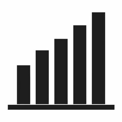 Bar Chart Silhouette Vector Art