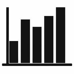 Bar Chart Silhouette Vector Art