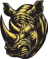 Furious Rhino with Enraged and Intense Eyes
