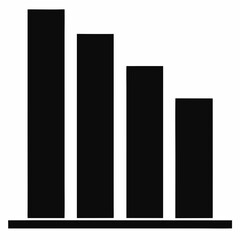 Bar Chart Silhouette Vector Art