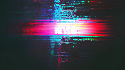 TV screen texture with glitch text PAUSE. HDTV no signal problems. Bad TV signal on TV screen Noise of motion background lines. Glitch VHS. Retro concept. Glitch camera effect. Video rewind texture 