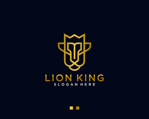 Lion king line art logo