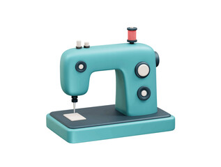 Sewing Machine 3d icon rendered illustration vector