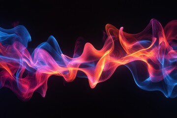 Obraz premium Abstract colorful wave flow, vibrant energy.