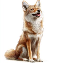 Obraz premium Cartoon jackal isolated on white background