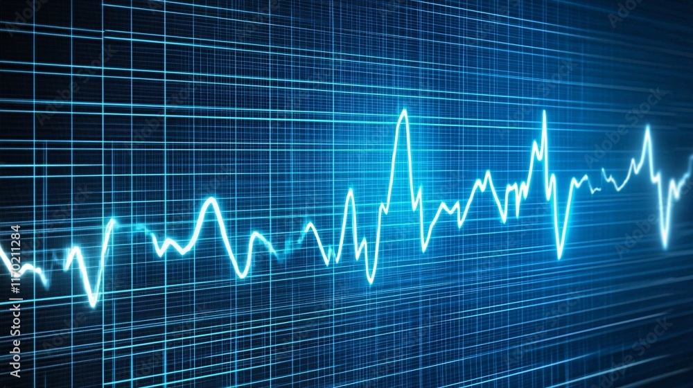 Aufkleber a photostock of an ekg machine and its waveforms displayed