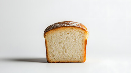 A Sliced Loaf Of White Bread Shows Its Texture