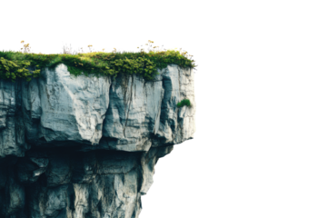 cliff isolated on white or transparent background