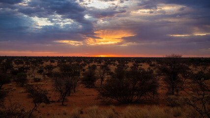 sunset in Namibia