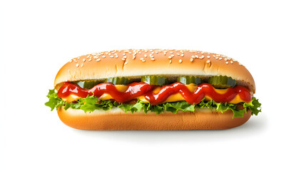 Delicious Hot Dog with Toppings in Bun
