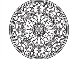 Pencilengraved mandala vector design