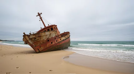 old wreck on the beach