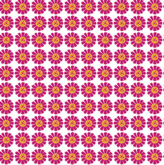 seamless pattern with pink flowers