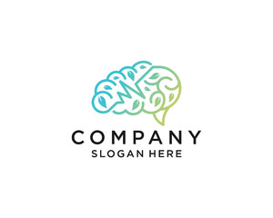 Nature brain technology logo