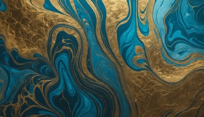 Shiny metallic marbled paper texture with glowing veins