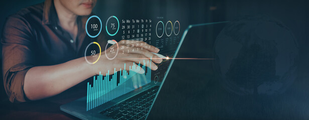 Data Analysis with Virtual Interface on Laptop