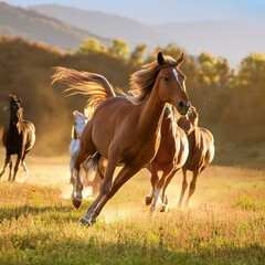 Obraz premium A horse is the projection of peoples' dreams about themselves—strong, powerful, beautiful—and it has the capability of giving us escape from our mundane existence.