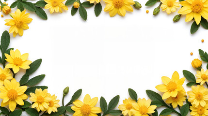 yellow flowers border