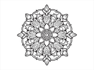 Pencilengraved mandala vector design