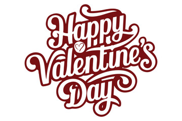 Obraz premium Happy valentine's day typography