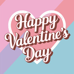 Happy valentine's day typography