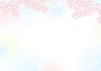 simply background of cherry blossoms