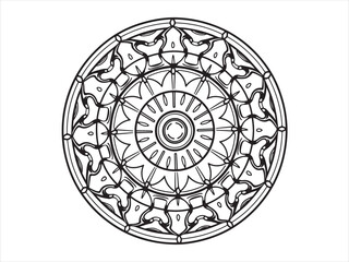 Pencilengraved mandala vector design
